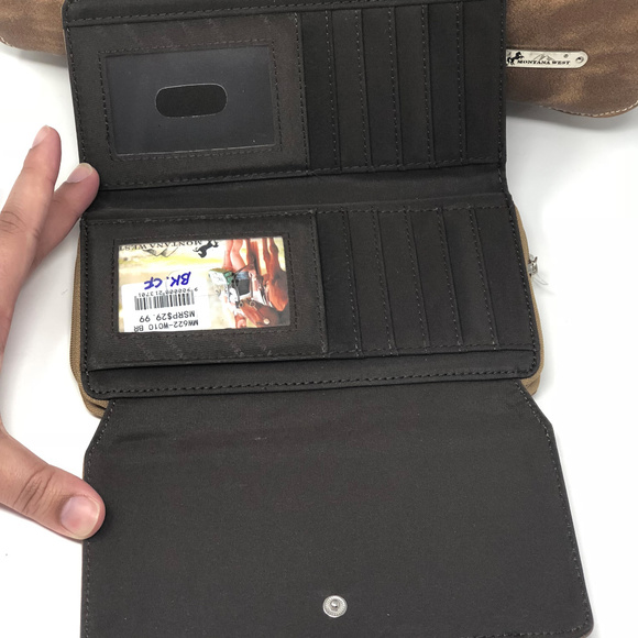 Montana West Embroidered Tote Bag+ Wallet - Picture 3 of 7